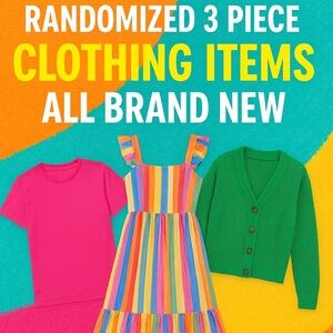 NEW WITH AND WITHOUT TAGS NEVER WORN RANDOM 3 PIECES OF CLOTHING